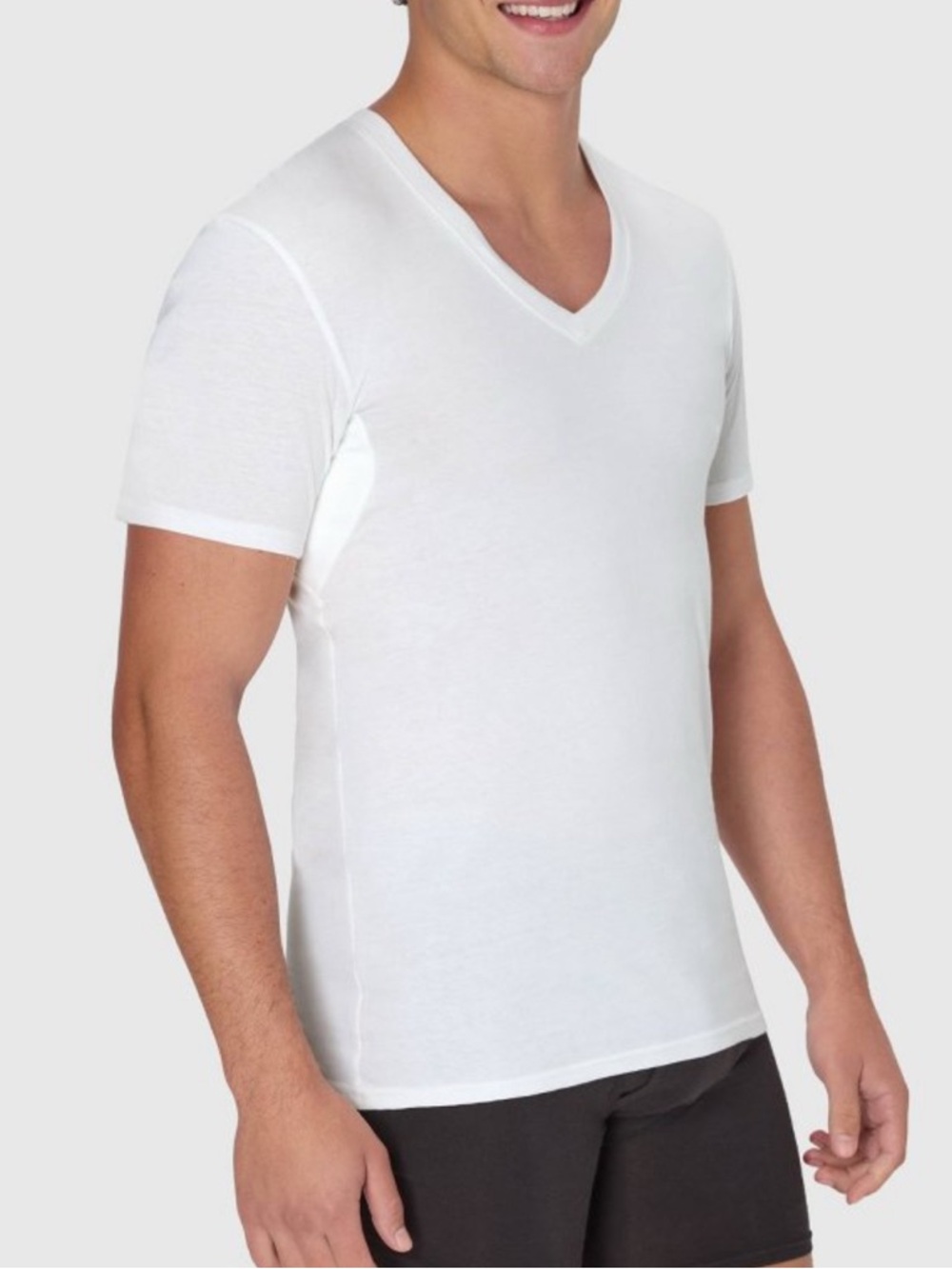 Hanes White V-Neck Sweat Block 4 Pack brand new